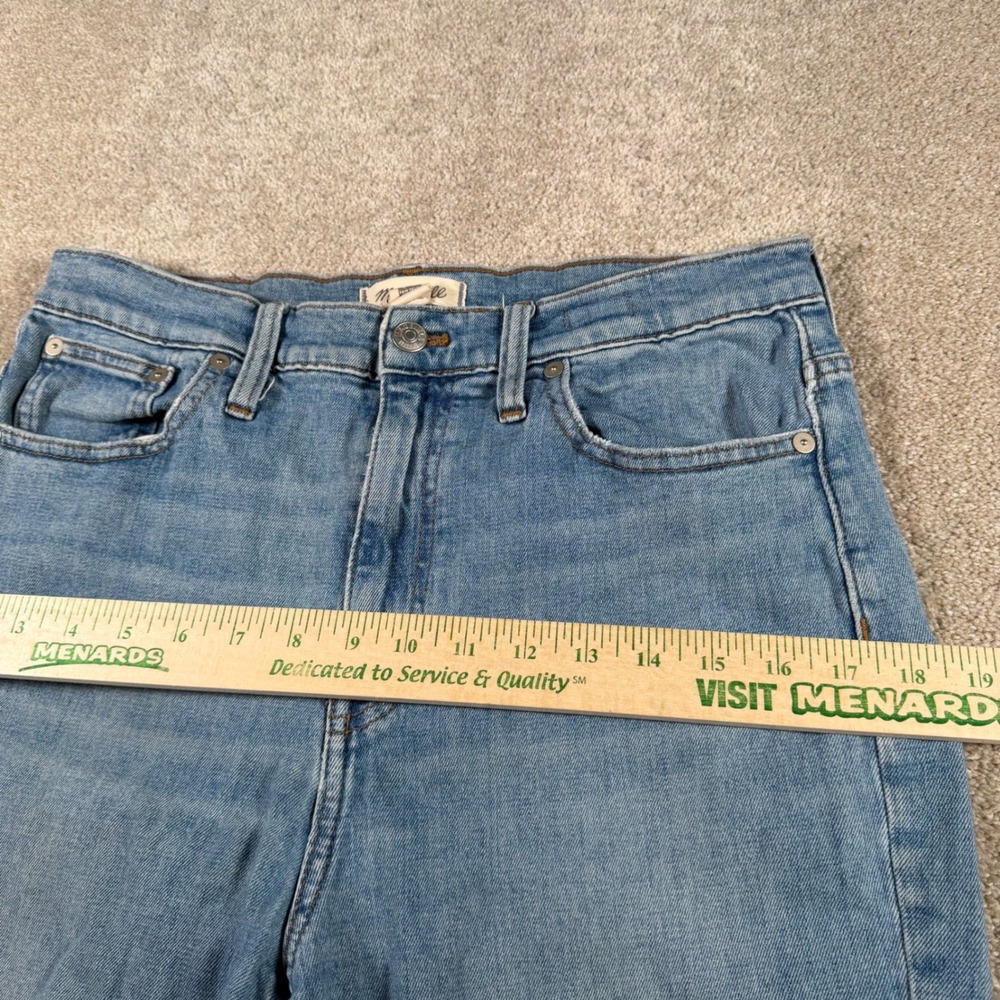 Madewell The High-Rise Slim Crop Boyjean Womens 29 Blue Distressed Raw Hem - Picture 10 of 12